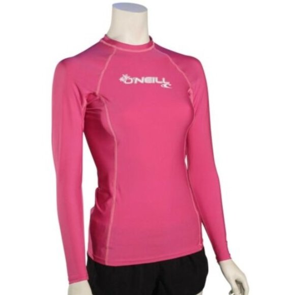 O'Neill Womens Fox Pink Rash Guard/Surf Tee - Picture 1 of 7
